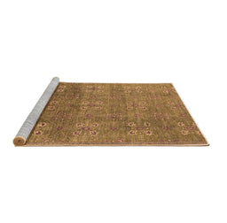 Sideview of Machine Washable Oriental Brown Industrial Rug, wshurb2709brn