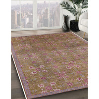 Mid-Century Modern Sienna Brown Oriental Rug, urb2709