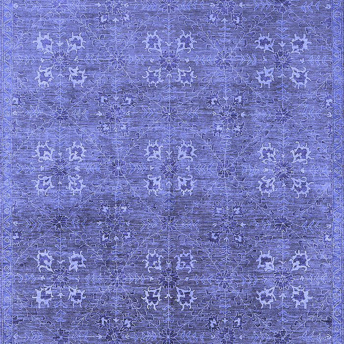 Machine Washable Oriental Blue Industrial Rug, wshurb2709blu