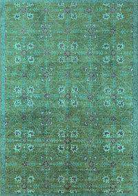 Oriental Turquoise Industrial Rug, urb2709turq