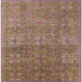 Square Mid-Century Modern Sienna Brown Oriental Rug, urb2709