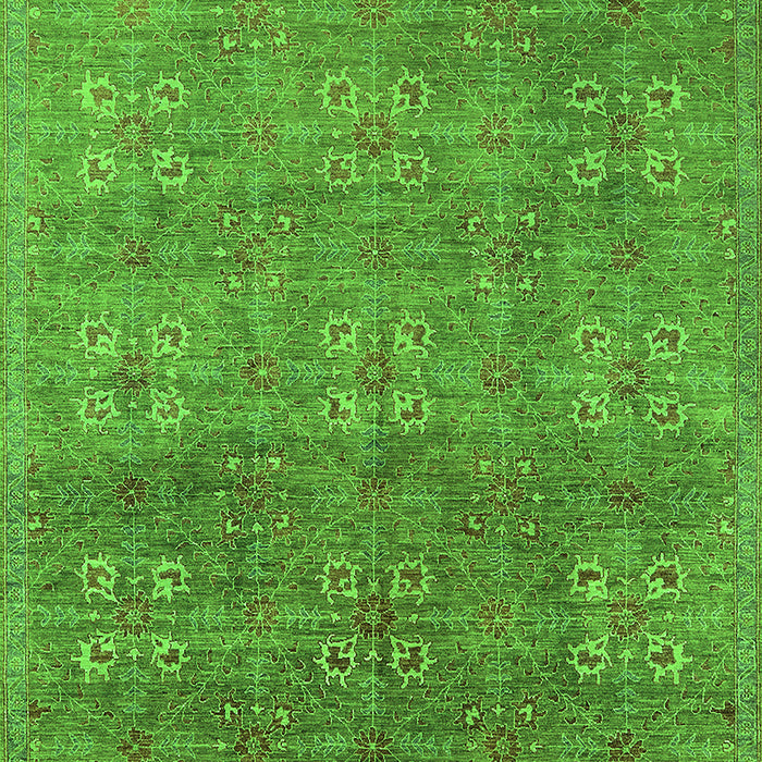 Machine Washable Oriental Green Industrial Area Rugs, wshurb2709grn