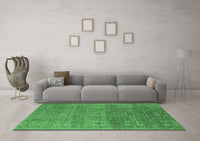 Machine Washable Oriental Emerald Green Industrial Rug, wshurb2709emgrn