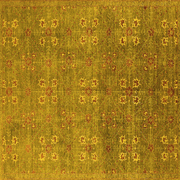 Square Oriental Yellow Industrial Rug, urb2709yw