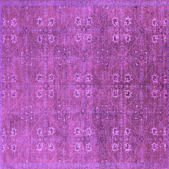 Square Machine Washable Oriental Purple Industrial Area Rugs, wshurb2709pur