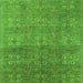 Square Oriental Green Industrial Rug, urb2709grn