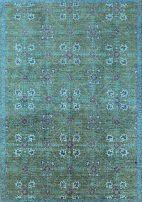 Oriental Light Blue Industrial Rug, urb2709lblu