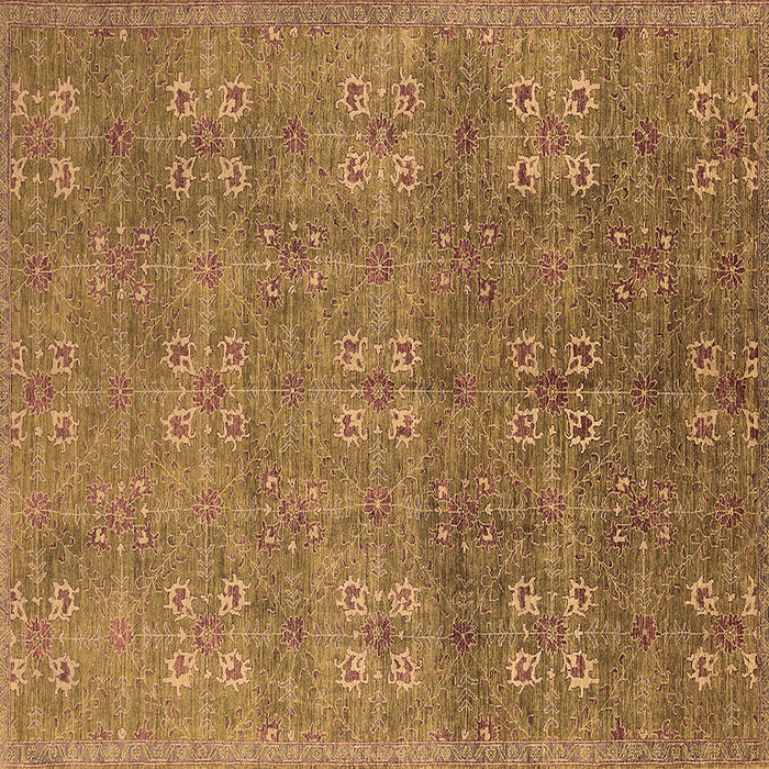 Square Oriental Brown Industrial Rug, urb2709brn
