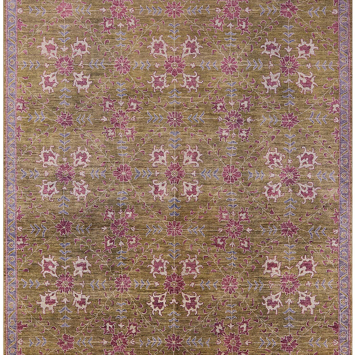 Mid-Century Modern Sienna Brown Oriental Rug, urb2709