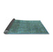 Sideview of Oriental Light Blue Industrial Rug, urb2709lblu