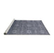 Sideview of Machine Washable Industrial Modern Purple Navy Blue Rug, wshurb2710