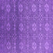 Square Machine Washable Oriental Purple Industrial Area Rugs, wshurb2710pur