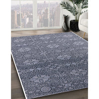 Mid-Century Modern Purple Navy Blue Oriental Rug, urb2710