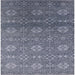 Square Mid-Century Modern Purple Navy Blue Oriental Rug, urb2710