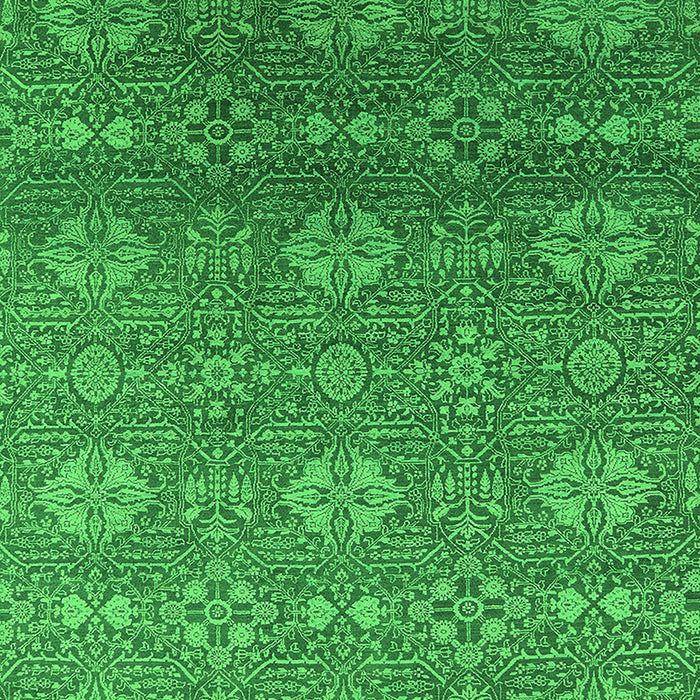 Machine Washable Oriental Green Industrial Area Rugs, wshurb2710grn