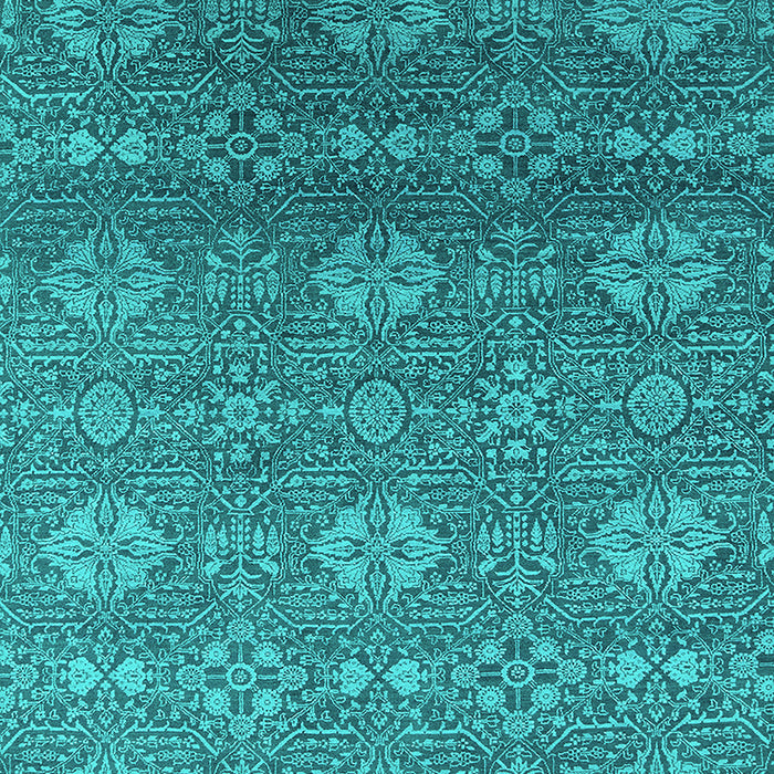 Machine Washable Oriental Turquoise Industrial Area Rugs, wshurb2710turq