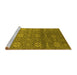 Sideview of Machine Washable Oriental Yellow Industrial Rug, wshurb2710yw