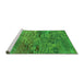 Sideview of Machine Washable Oriental Green Industrial Area Rugs, wshurb2711grn