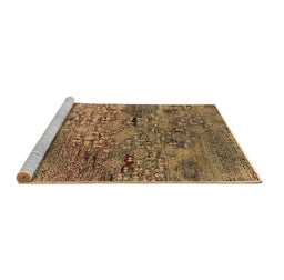 Sideview of Machine Washable Oriental Brown Industrial Rug, wshurb2711brn