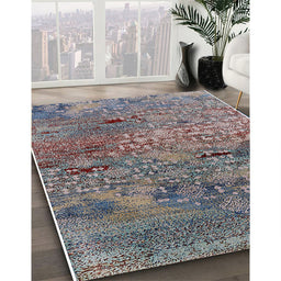 Mid-Century Modern Purple Oriental Rug in Family Room, urb2711