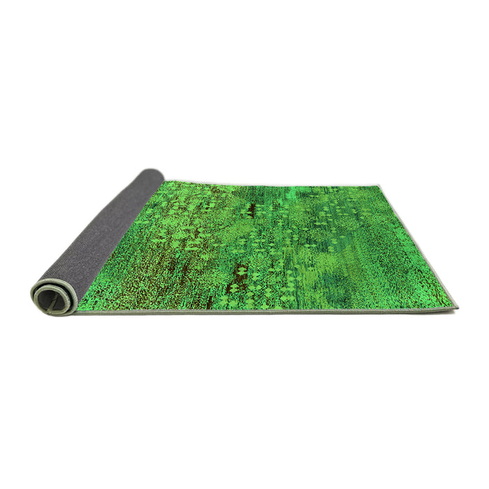 Sideview of Oriental Green Industrial Rug, urb2711grn
