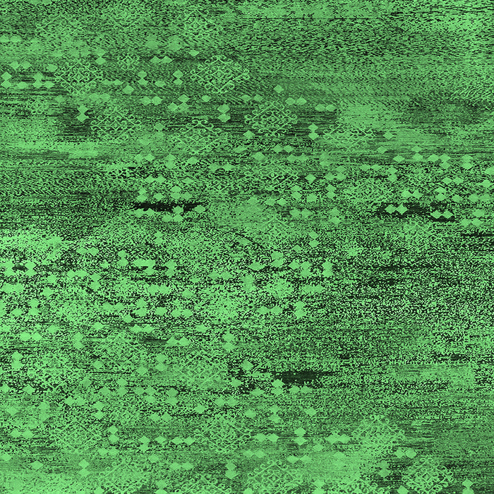 Square Oriental Emerald Green Industrial Rug, urb2711emgrn