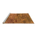 Sideview of Machine Washable Oriental Orange Industrial Area Rugs, wshurb2711org