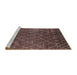 Sideview of Machine Washable Industrial Modern Bakers Brown Rug, wshurb2712