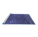 Sideview of Machine Washable Oriental Blue Industrial Rug, wshurb2712blu