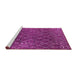 Sideview of Machine Washable Oriental Pink Industrial Rug, wshurb2712pnk