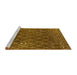 Sideview of Machine Washable Oriental Yellow Industrial Rug, wshurb2712yw