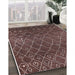 Mid-Century Modern Bakers Brown Oriental Rug in Family Room, urb2712