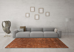 Machine Washable Oriental Orange Industrial Area Rugs in a Living Room, wshurb2712org