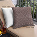 Front View of Mid-Century Modern Urban Square Bakers Brown Throw Pillow, 18 inch by 18 inch, pwurb2712