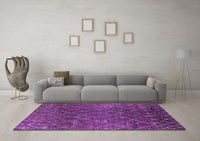 Machine Washable Oriental Purple Industrial Rug, wshurb2712pur