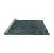 Sideview of Machine Washable Oriental Light Blue Industrial Rug, wshurb2712lblu