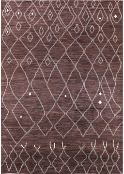Mid-Century Modern Bakers Brown Oriental Rug, urb2712