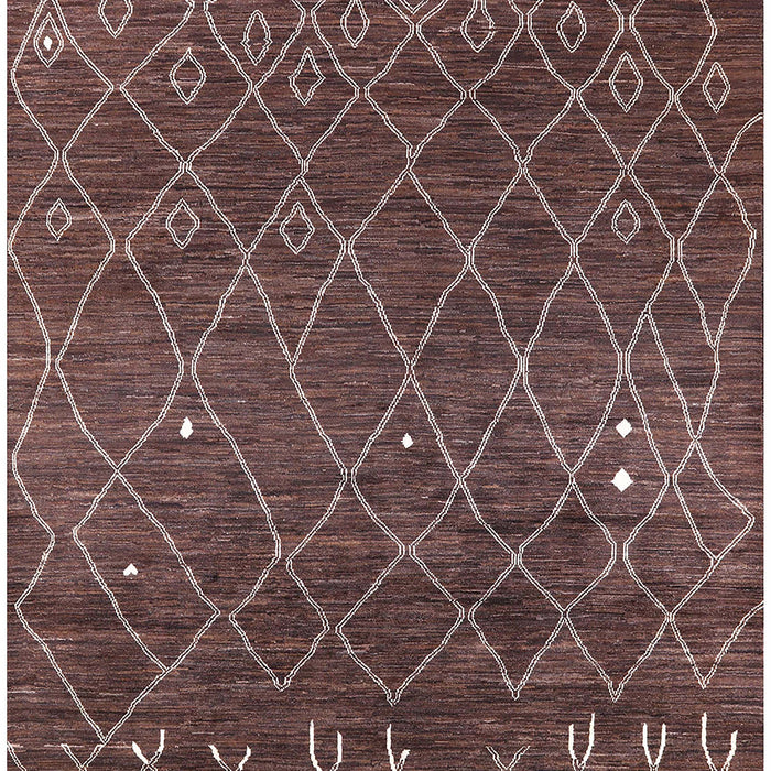 Mid-Century Modern Bakers Brown Oriental Rug, urb2712