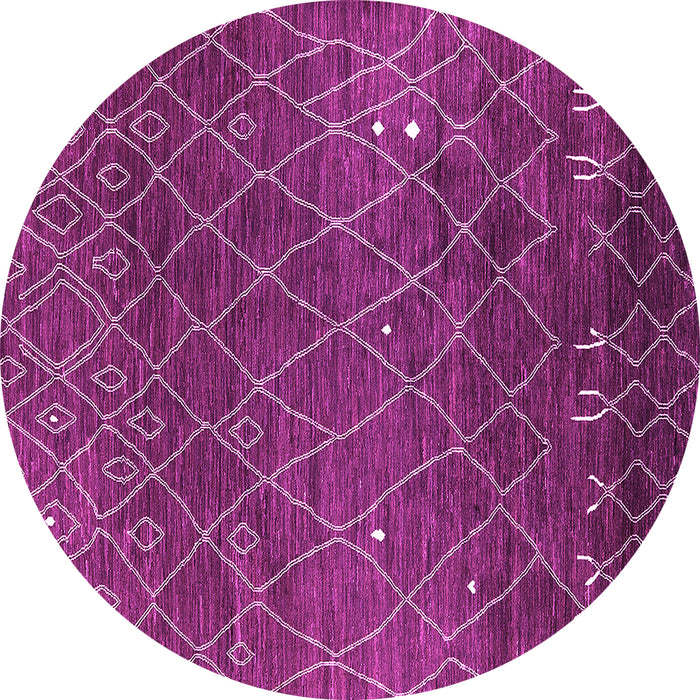 Round Oriental Pink Industrial Rug, urb2712pnk