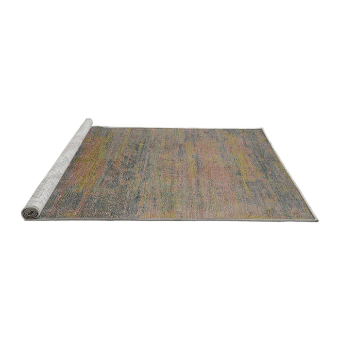 Sideview of Machine Washable Industrial Modern Brown Rug, wshurb2713