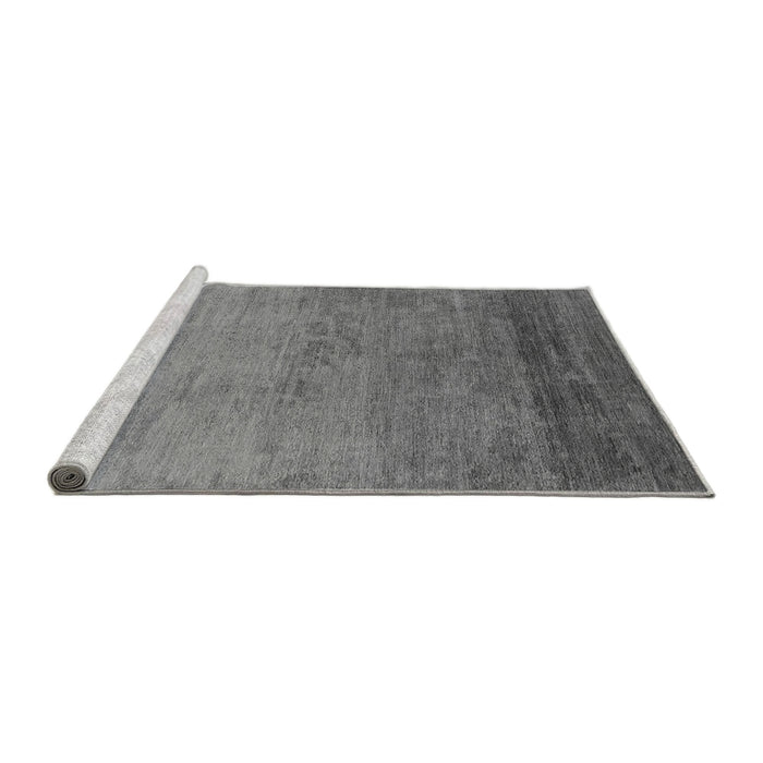 Sideview of Machine Washable Oriental Gray Industrial Rug, wshurb2713gry