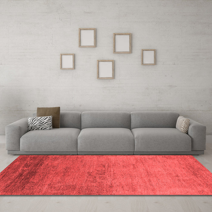 Industrial Red Washable Rugs