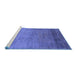 Sideview of Machine Washable Oriental Blue Industrial Rug, wshurb2713blu