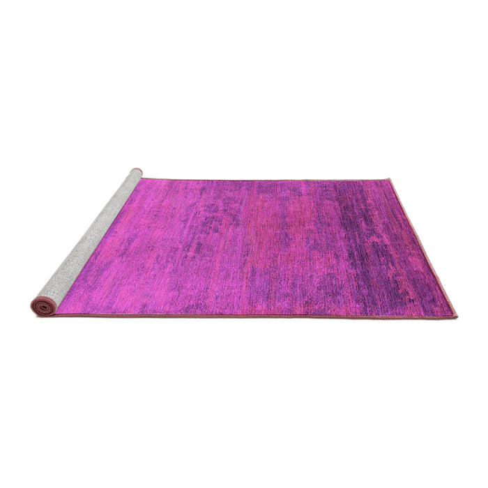 Sideview of Machine Washable Oriental Pink Industrial Rug, wshurb2713pnk
