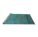 Sideview of Machine Washable Oriental Light Blue Industrial Rug, wshurb2713lblu