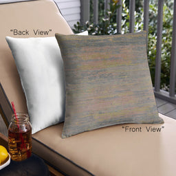 Front View of Mid-Century Modern Urban Square Brown Throw Pillow, 18 inch by 18 inch, pwurb2713