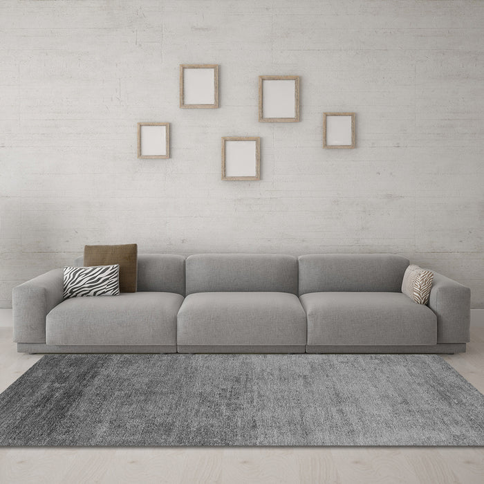 Machine Washable Oriental Gray Industrial Rug in a Living Room,, wshurb2713gry