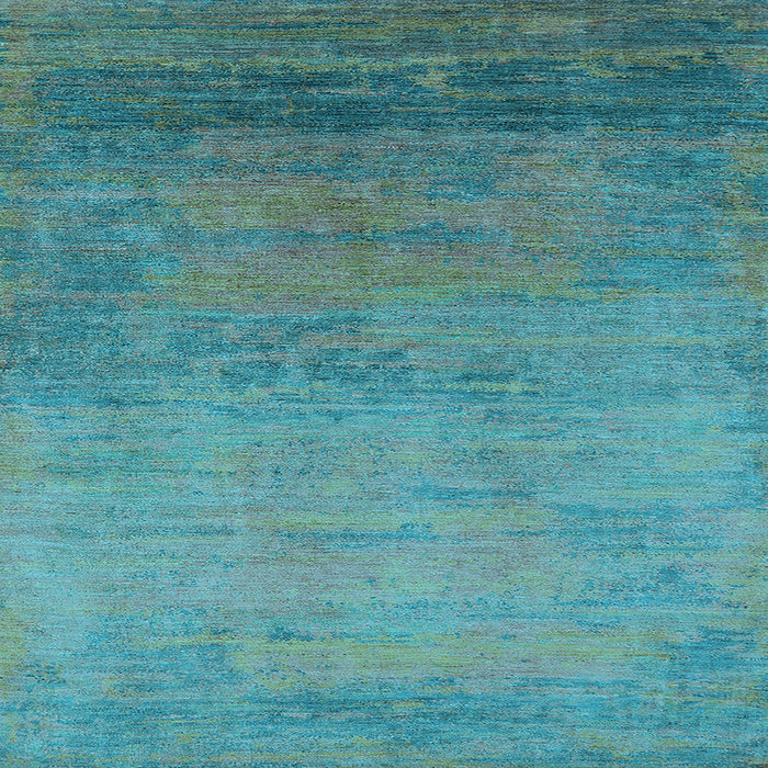 Square Oriental Light Blue Industrial Rug, urb2713lblu