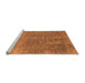 Sideview of Machine Washable Oriental Orange Industrial Area Rugs, wshurb2714org