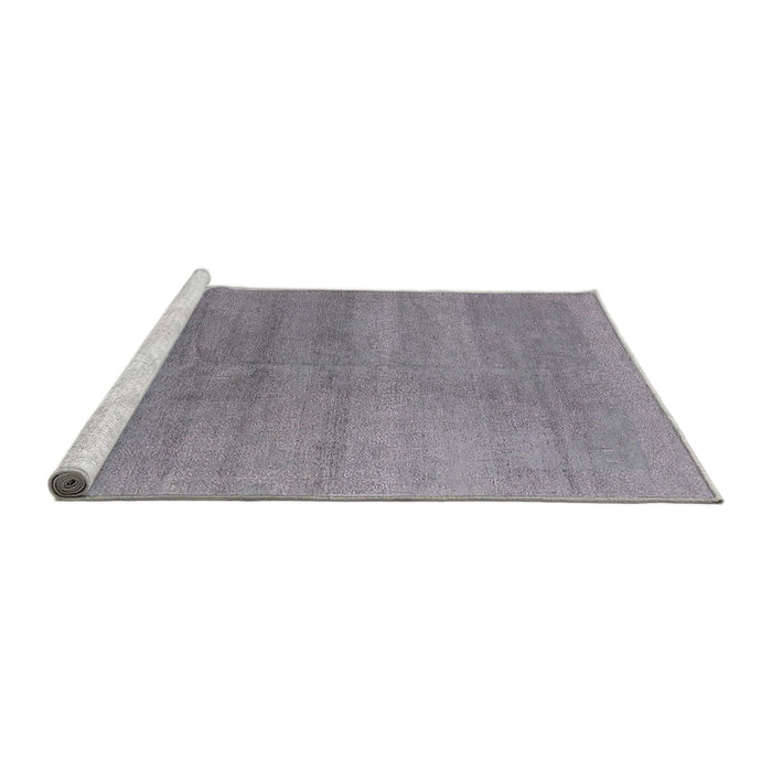 Sideview of Machine Washable Industrial Modern Grey Gray Rug, wshurb2715